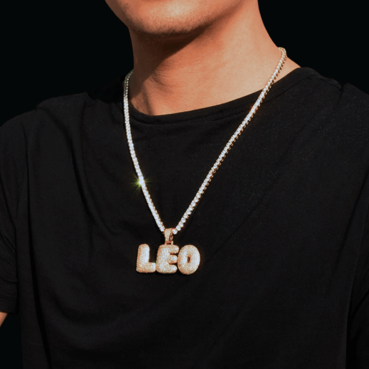 18K Gold Plated Letter Custom Name Necklace Personalized Pendant - Icey Pyramid
