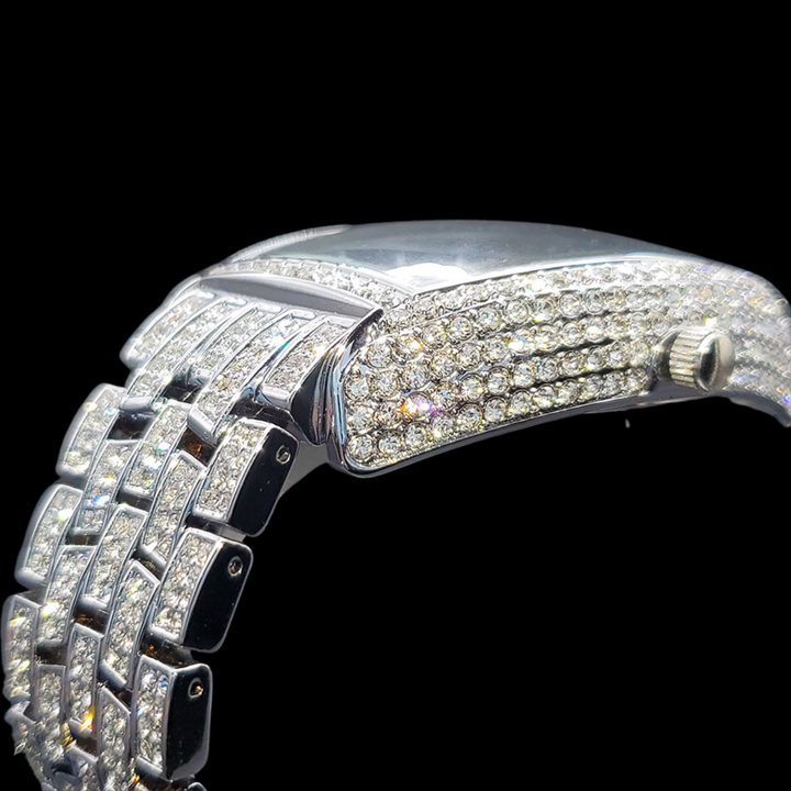 Star Sky Compass Dial Bling Iced Out Diamond Watch