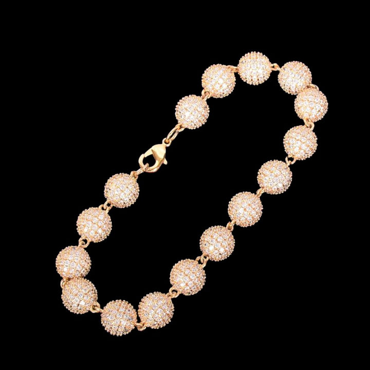 10MM Solid Round World's Tennis Iced Out Diamond Bracelet