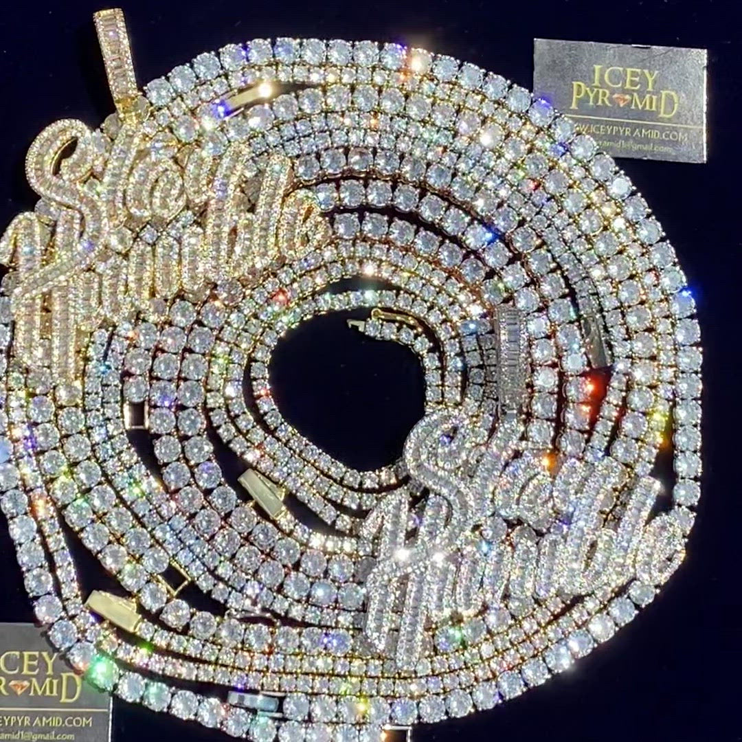 Stay Humble Iced Out Letter Diamond Pendant Necklace