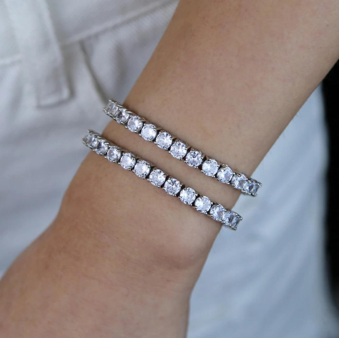 3-5MM 5A+ VVS Tennis Iced Out Diamond Bracelet