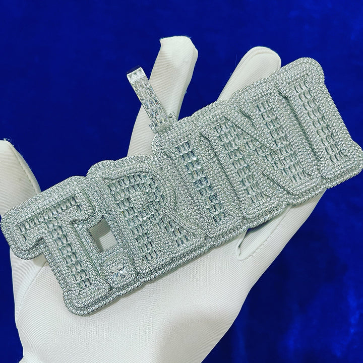 Drip Hard Style Iced Out Personalized Custom Name Necklace Pendant