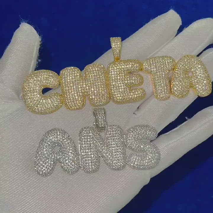 Drippy v2 Iced Out Personalized Custom Name Necklace Pendant