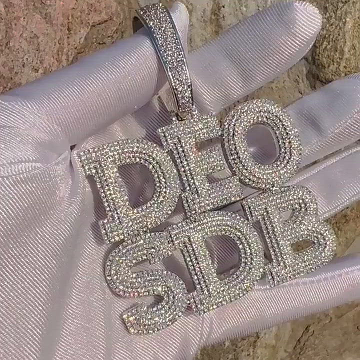 Fit Luxury Iced Out Personalized Custom Name Necklace Pendant