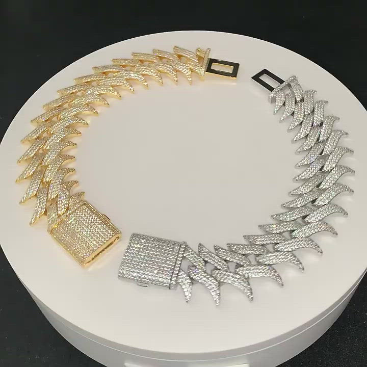19MM Chunky Cuban Iced Out Diamond Bracelet
