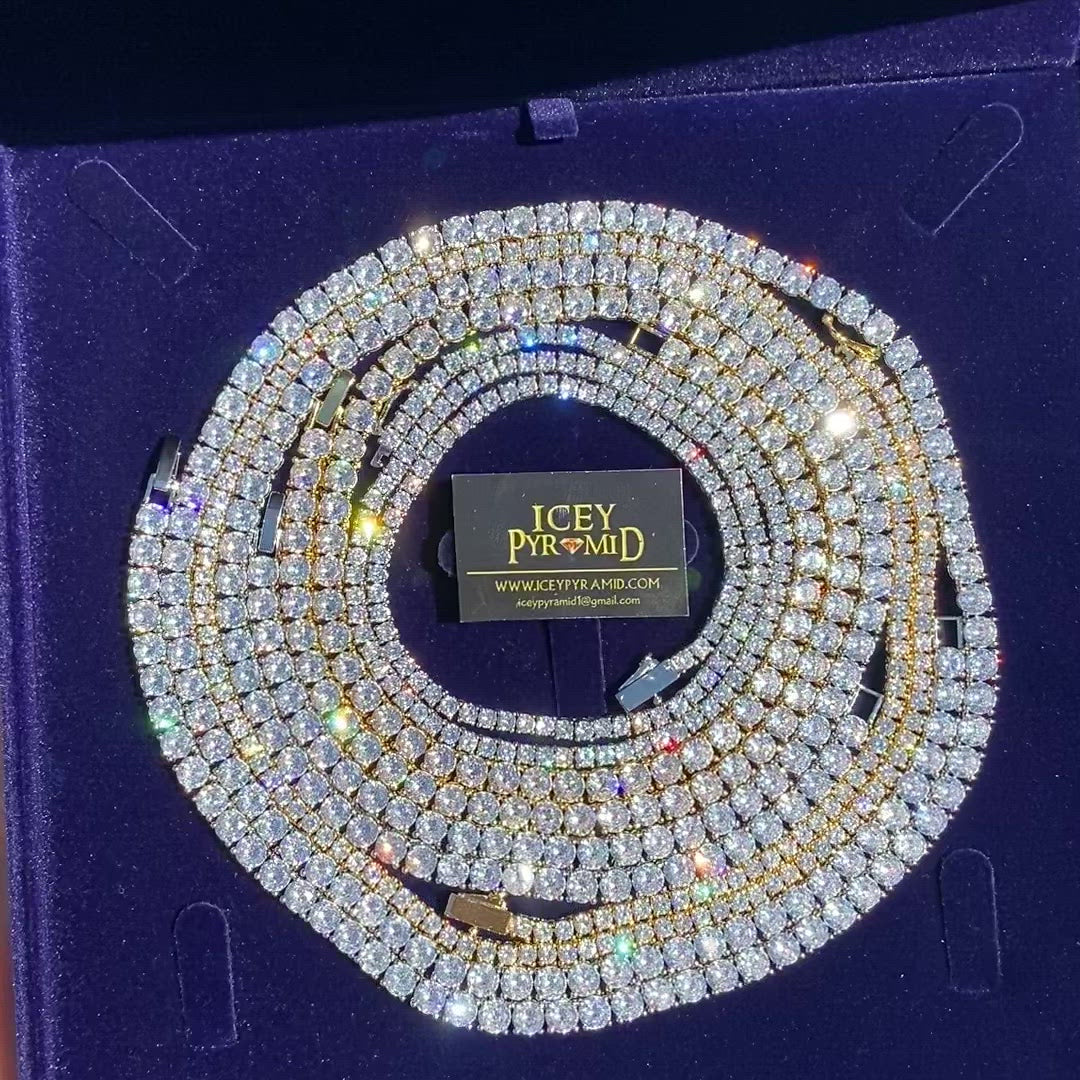 Trust No One Iced Out Letter Diamond Pendant Necklace