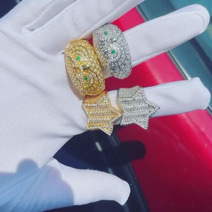 Star VVS Iced Out Diamond Ring