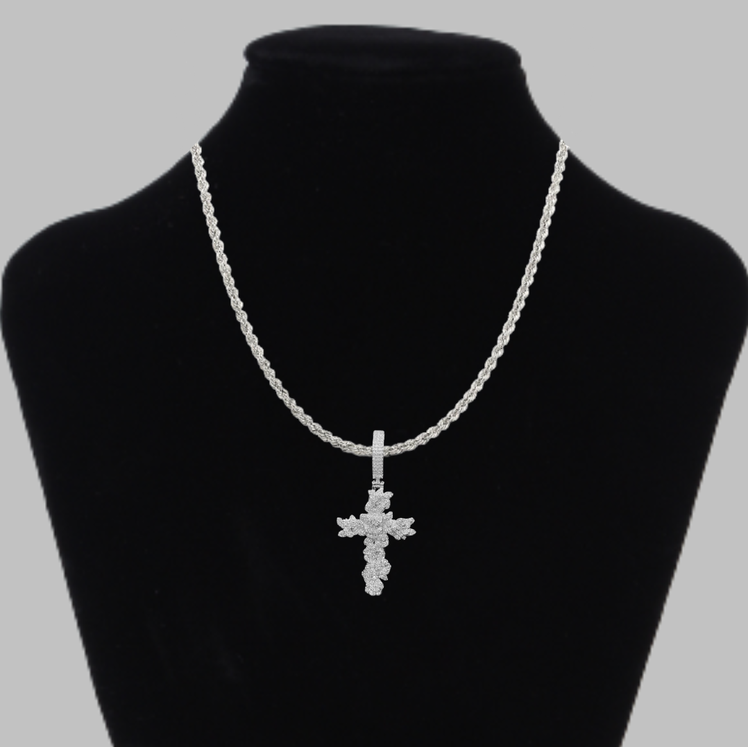 NEW | Cross Flower Edition Iced Out Pendant