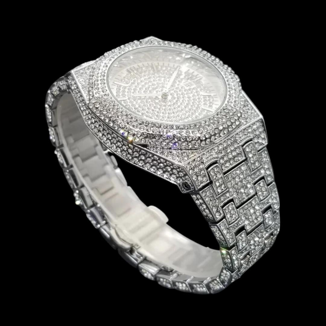 Luxury Bust Down Date VVS Iced Out Diamond Watch