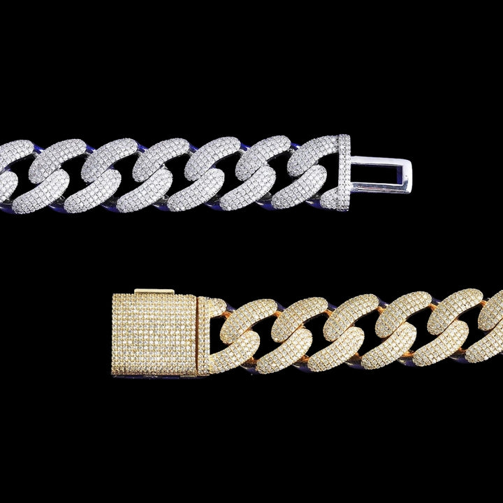 NEW | 20MM Rounded Solid Miami Cuban Iced Out Diamond Necklace Chain