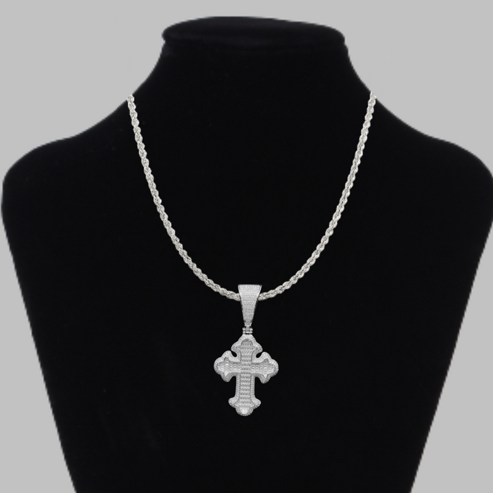 Cross Diamond Edition Iced Out Diamond Pendant Necklace