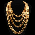 6-18MM Iced Prong Lock Clasp Luxury Stainless Steel Necklace Chain ...