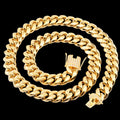 6-18MM Iced Prong Lock Clasp Luxury Stainless Steel Necklace Chain ...