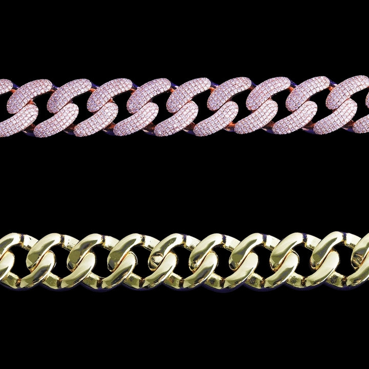 NEW | 20MM Rounded Solid Miami Cuban Iced Out Diamond Necklace Chain
