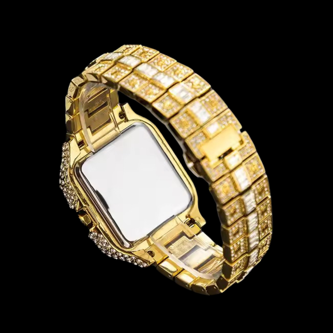 NEW | VVS Arabic Numerals Square Dial Iced Out Diamond Watch
