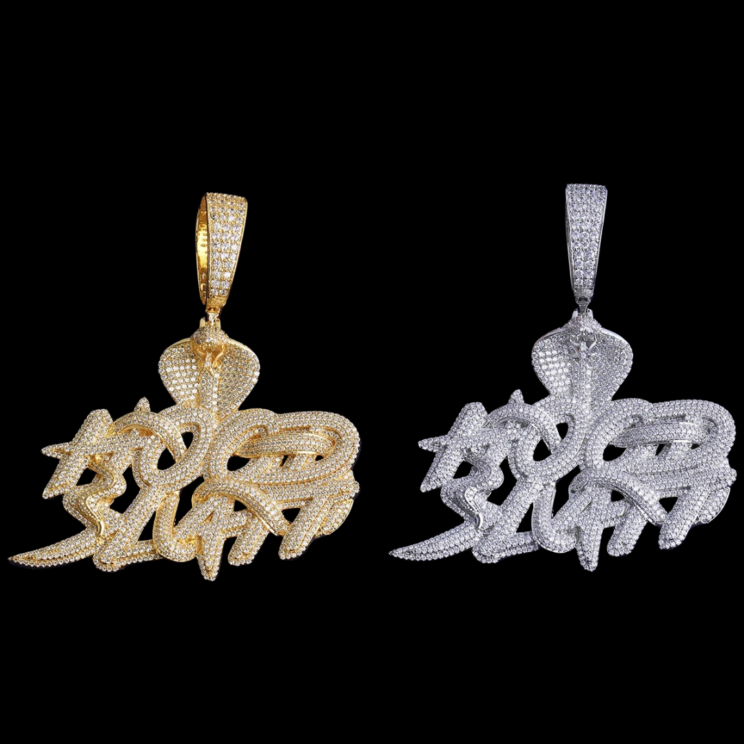 NEW | Cobra Hood Slatt Iced Out Diamond Pendant Necklace