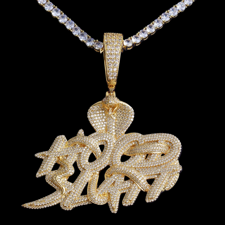 NEW | Cobra Hood Slatt Iced Out Diamond Pendant Necklace