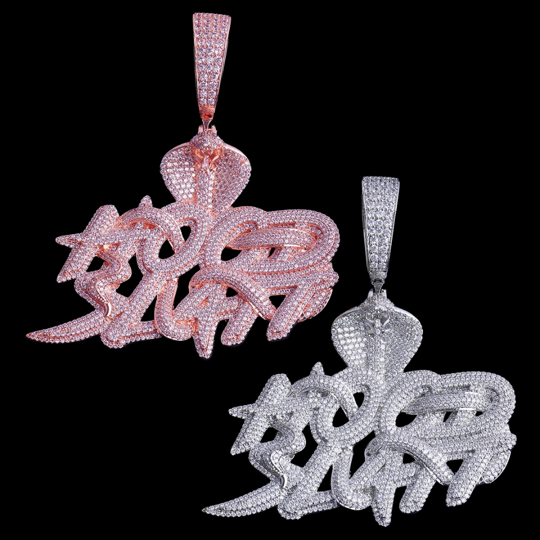 NEW | Cobra Hood Slatt Iced Out Diamond Pendant Necklace