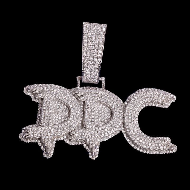 NEW | Street Drip Bold Letters Iced Out Personalized Custom Name Necklace Pendant