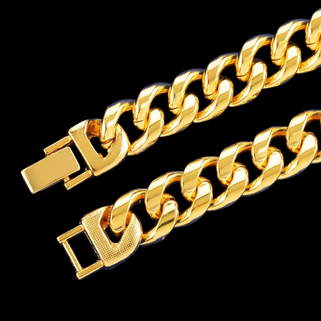 6MM-20MM Fold-Over Clasp Luxury Stainless Steel Necklace Chain