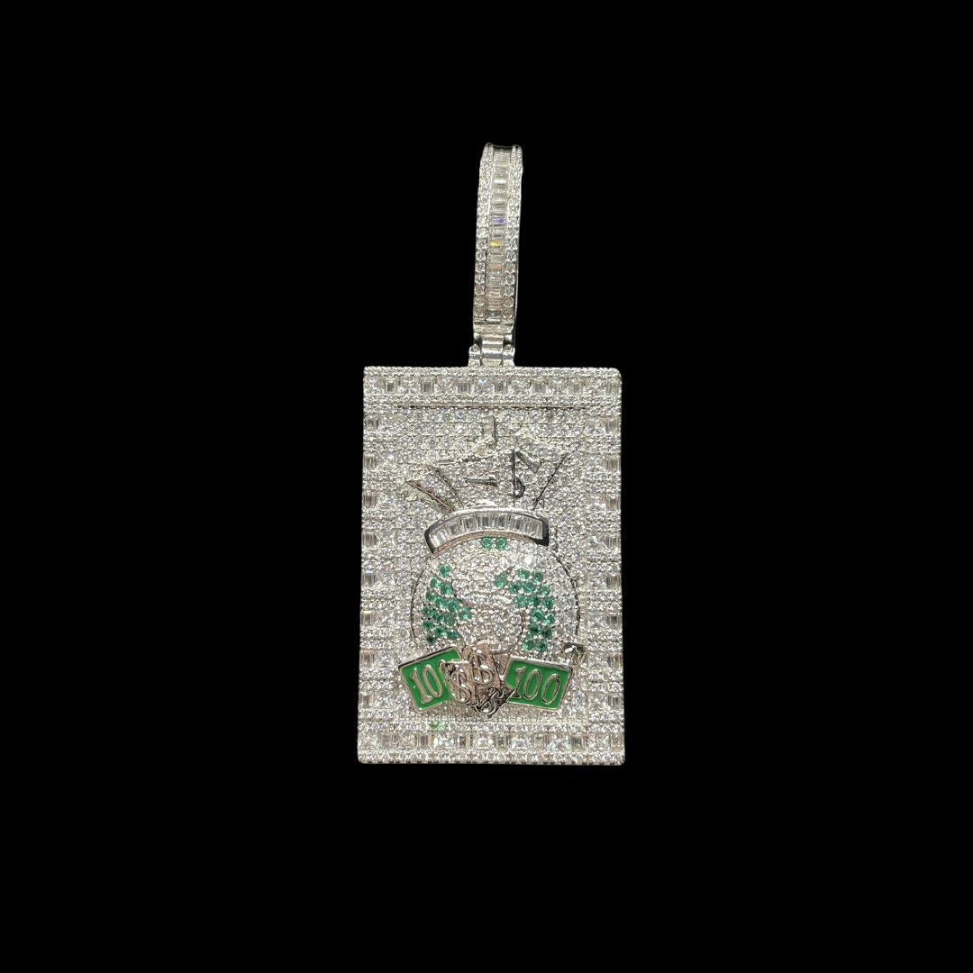 NEW | Money Bag with 100's Diamond Edition Iced Out Pendant