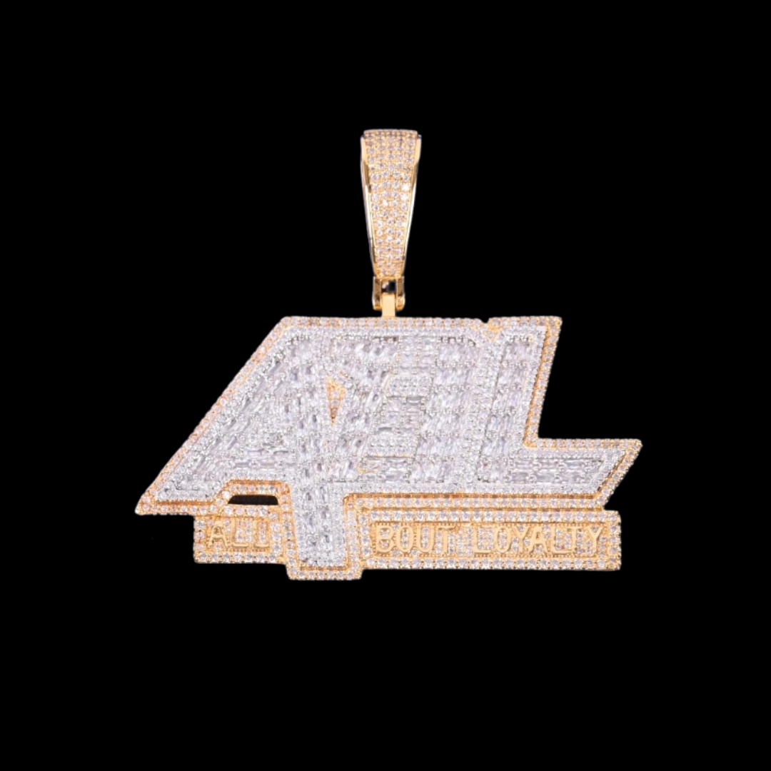 All About Loyalty Iced Out Letter Diamond Pendant