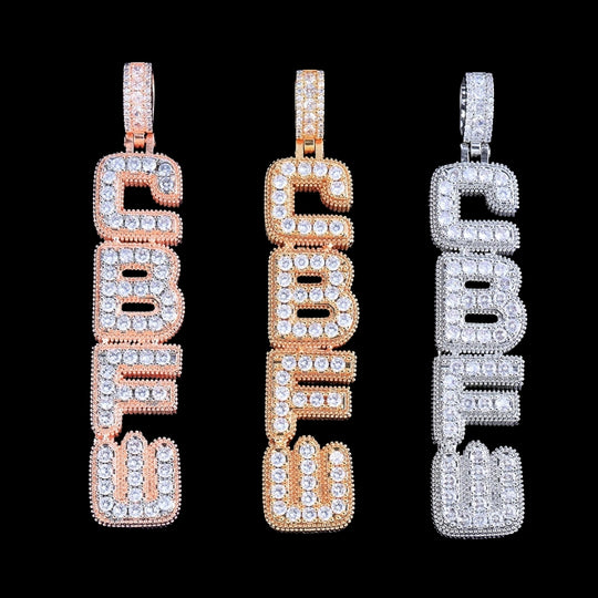 NEW | Cross Angle Wing Iced Out Diamond Pendant Necklace