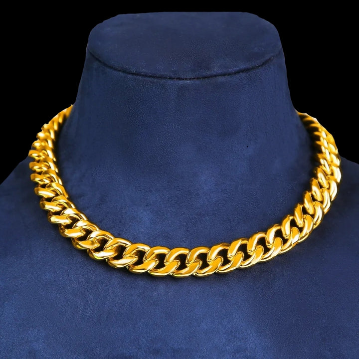6MM-20MM Fold-Over Clasp Luxury Stainless Steel Necklace Chain