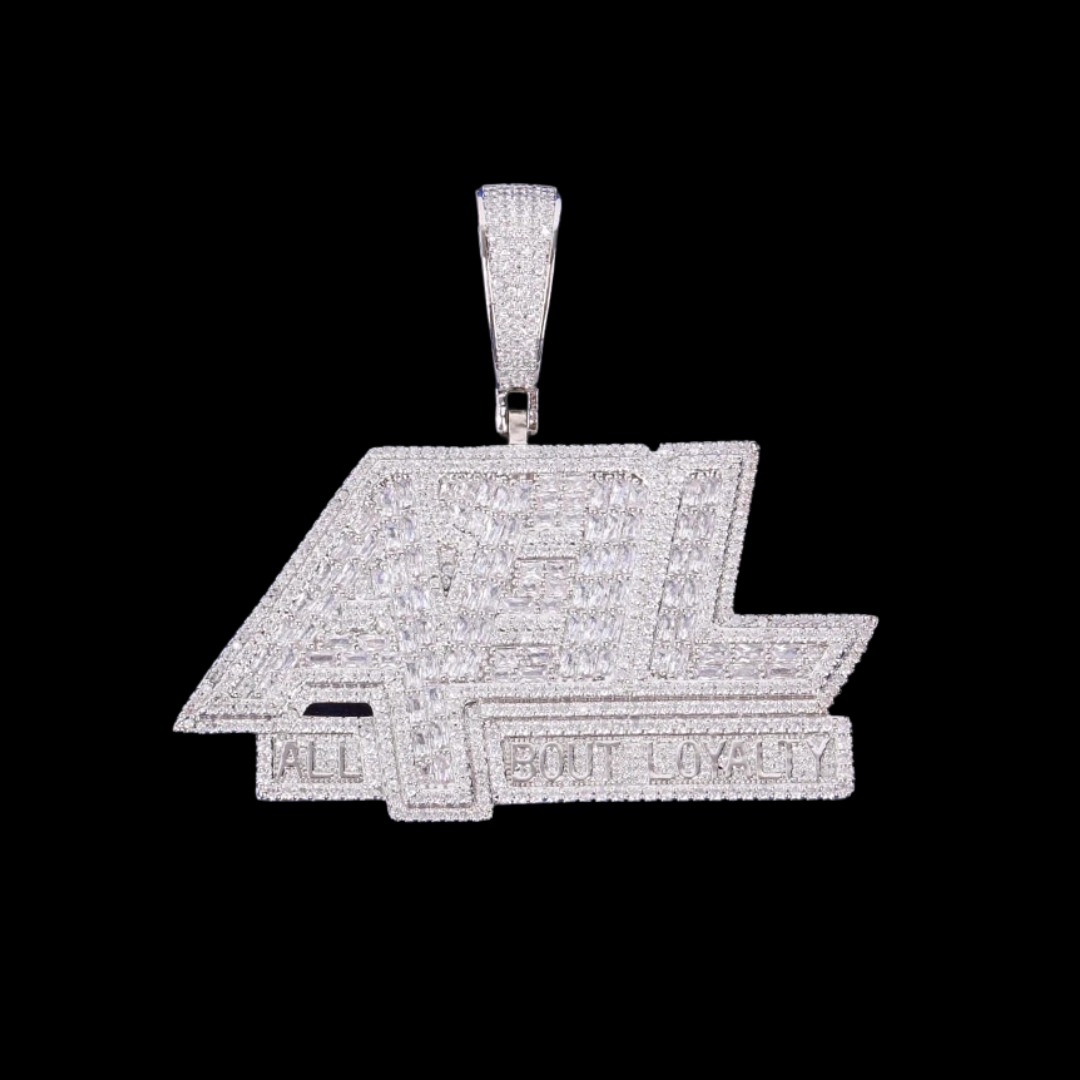 All About Loyalty Iced Out Letter Diamond Pendant