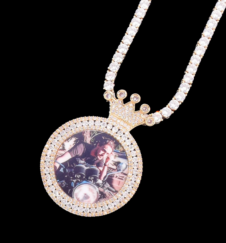 King Tennis Custom Photo Picture Pendant Necklace