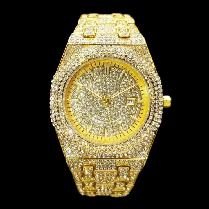 Luxury Bust Down Date VVS Iced Out Diamond Watch