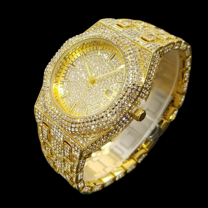 Luxury Bust Down Date VVS Iced Out Diamond Watch