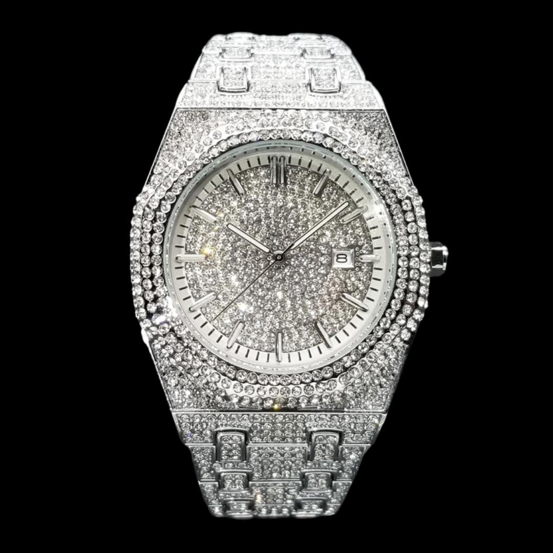 Luxury Bust Down Date VVS Iced Out Diamond Watch