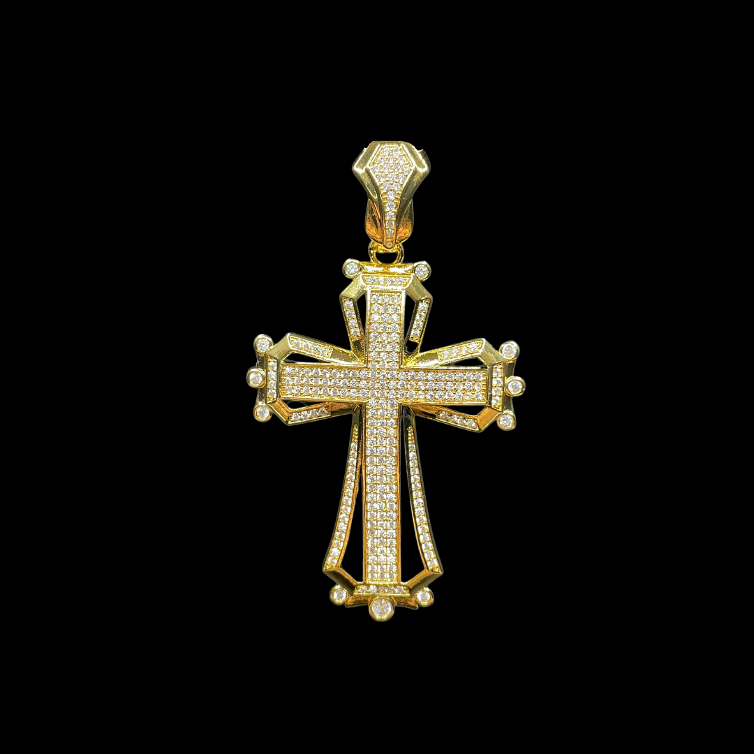 NEW | Hollow Shape Luxury Edition Cross Iced Out Pendant