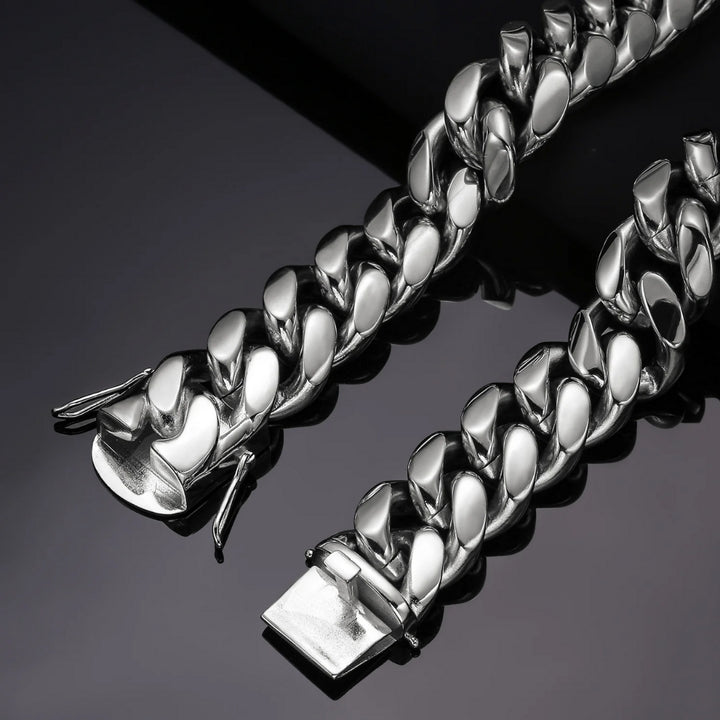 6MM-20MM Prong Box Clasp Luxury Stainless Steel Necklace Chain