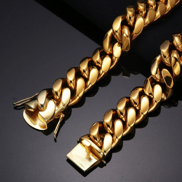 6MM-20MM Prong Box Clasp Luxury Stainless Steel Necklace Chain