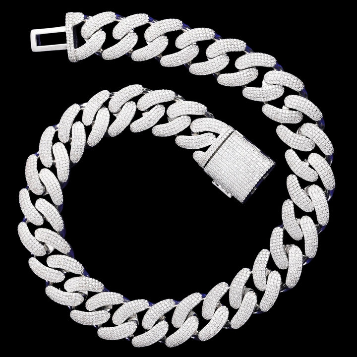 NEW | 20MM Rounded Solid Miami Cuban Iced Out Diamond Necklace Chain