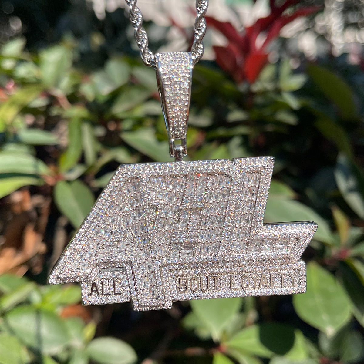 All About Loyalty Iced Out Letter Diamond Pendant