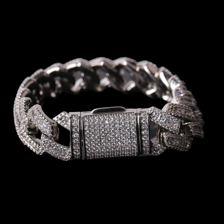 14MM Elegant Thick Iced Out Diamond Bracelet