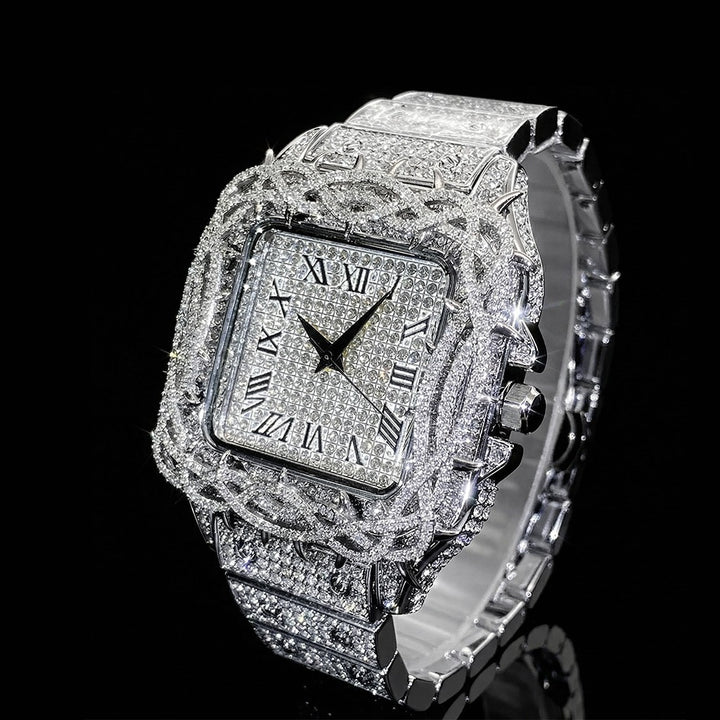 Iced Out VVS Shine Thorn Crown Square Watch