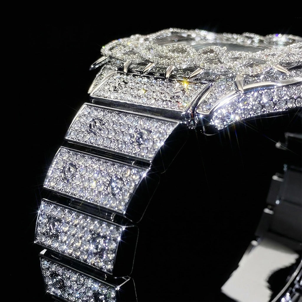 Iced Out VVS Shine Thorn Crown Square Watch