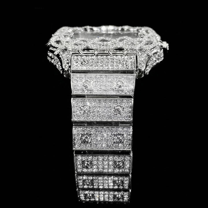 Iced Out VVS Shine Thorn Crown Square Watch