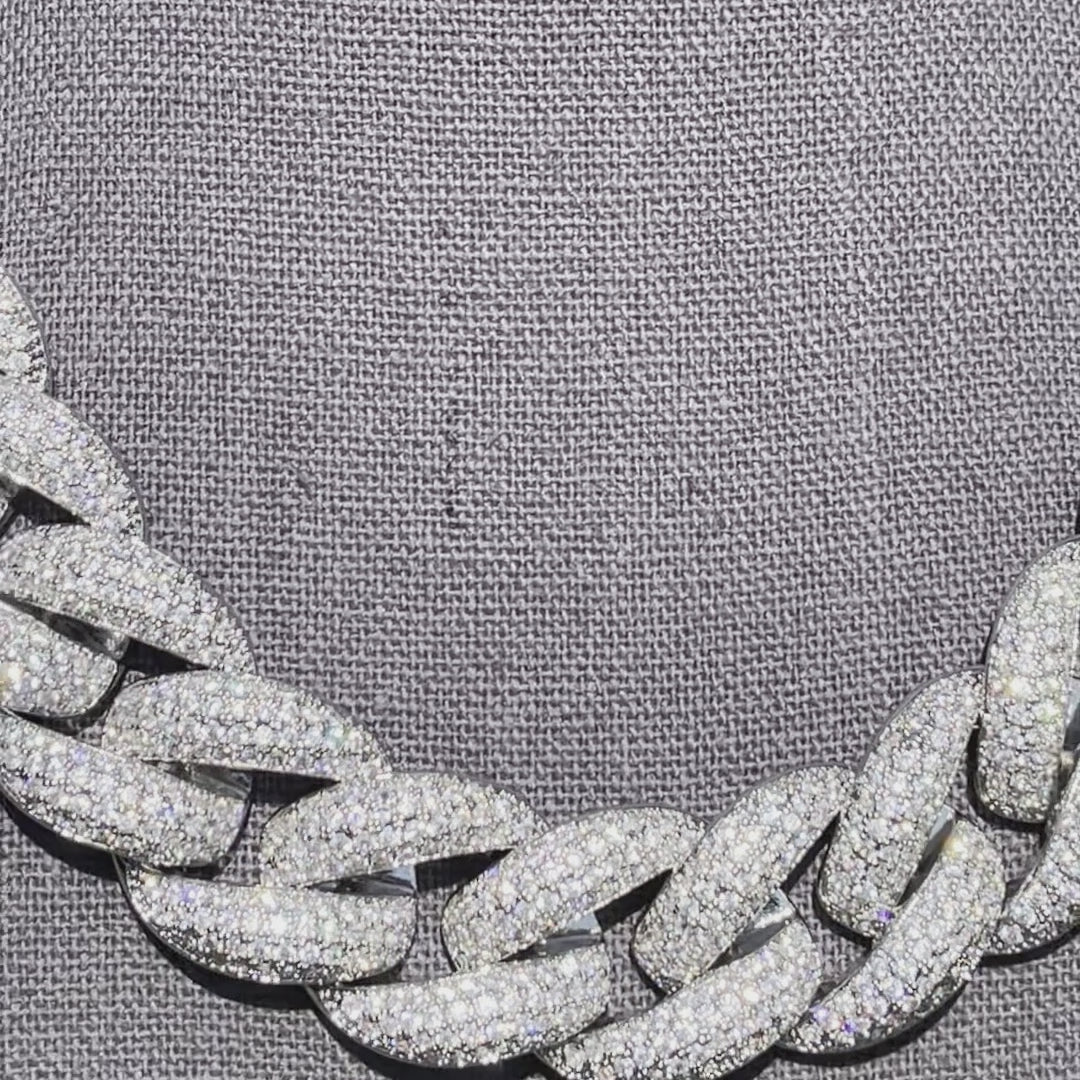 20MM Miami Cuban Iced Out Diamond Necklace Chain