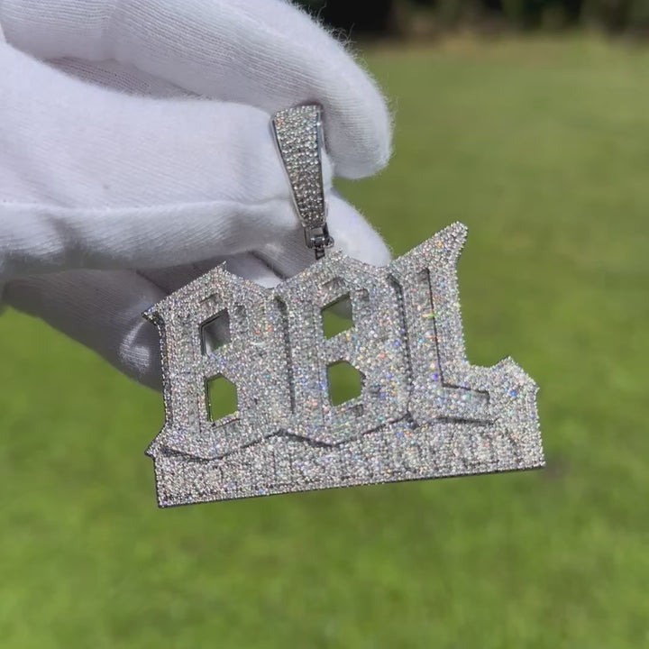 BBL Brothers By Loyalty Iced Out Diamond Pendant Necklace
