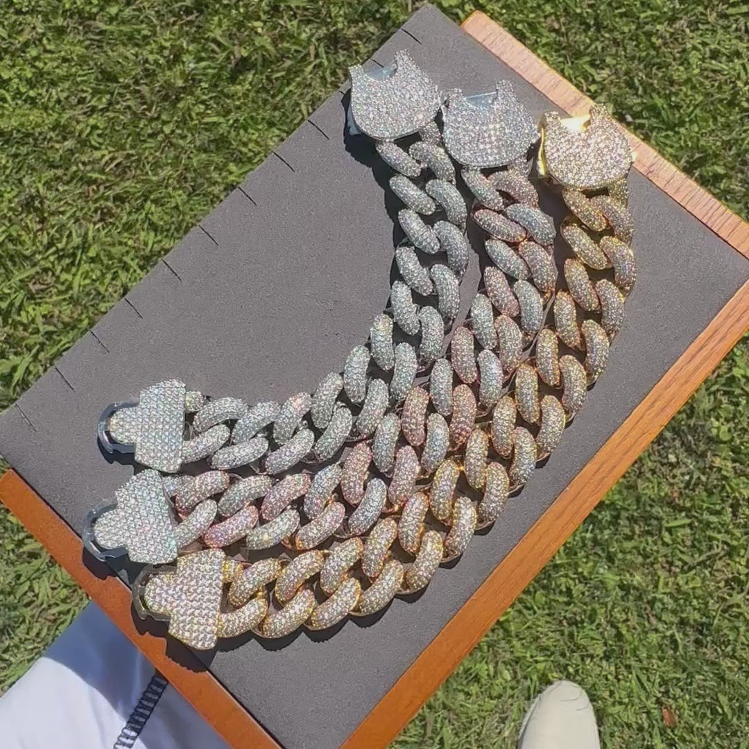 18MM Special Clasp Iced Out Diamond Bracelet