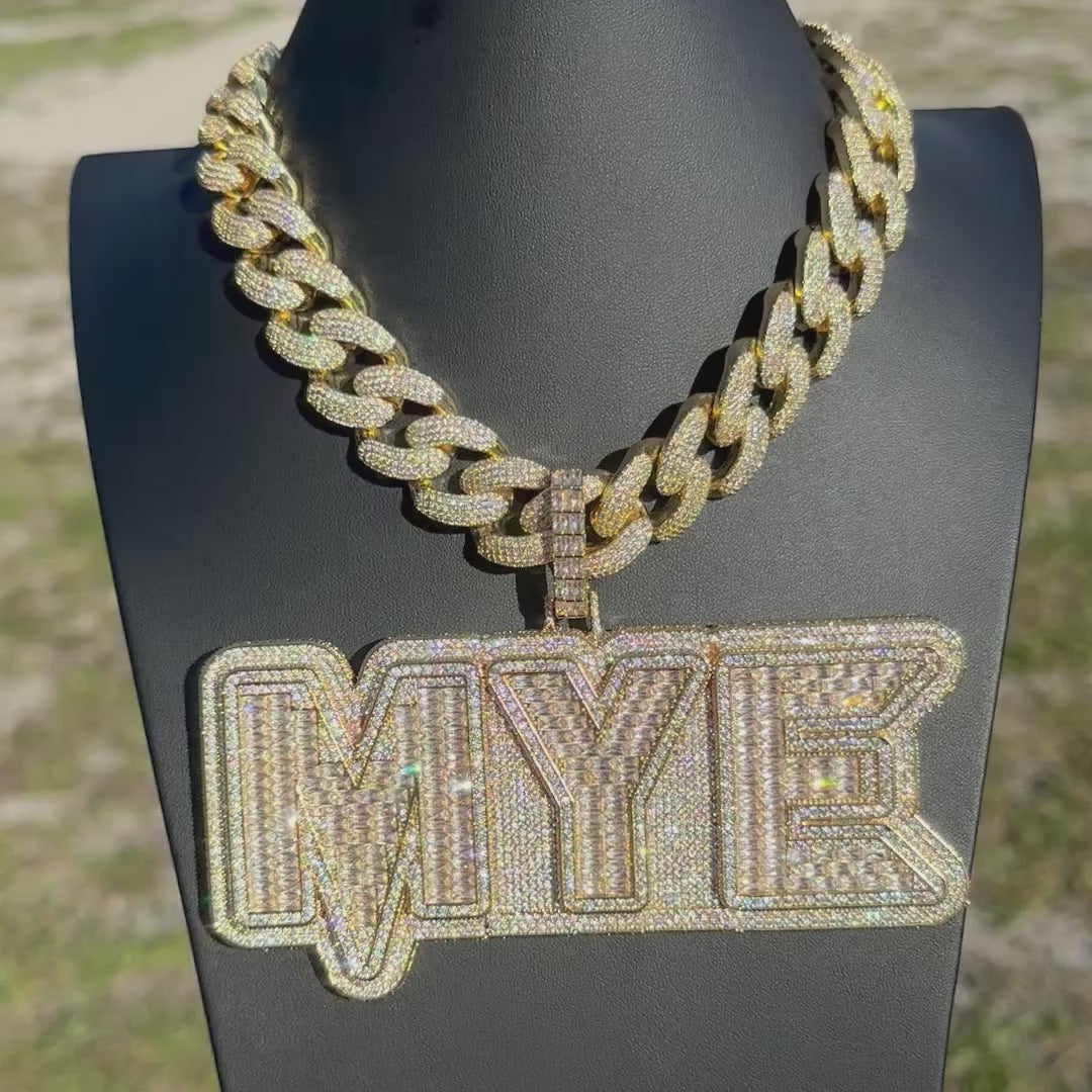 NEW | 20MM Rounded Solid Miami Cuban Iced Out Diamond Necklace Chain