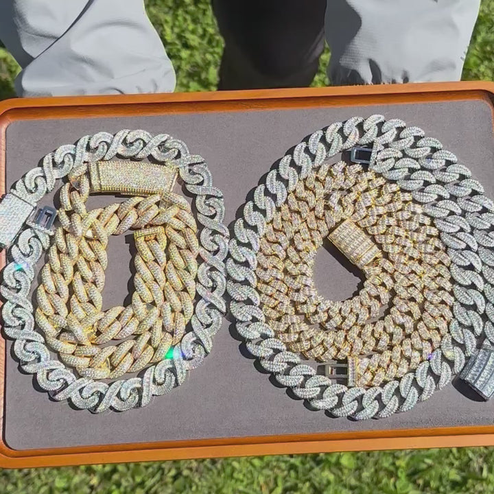 20MM Infinity Link Iced Out Diamond Necklace Chain