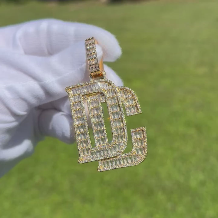 DC Dream Chaser Iced Out Diamond Pendant Necklace