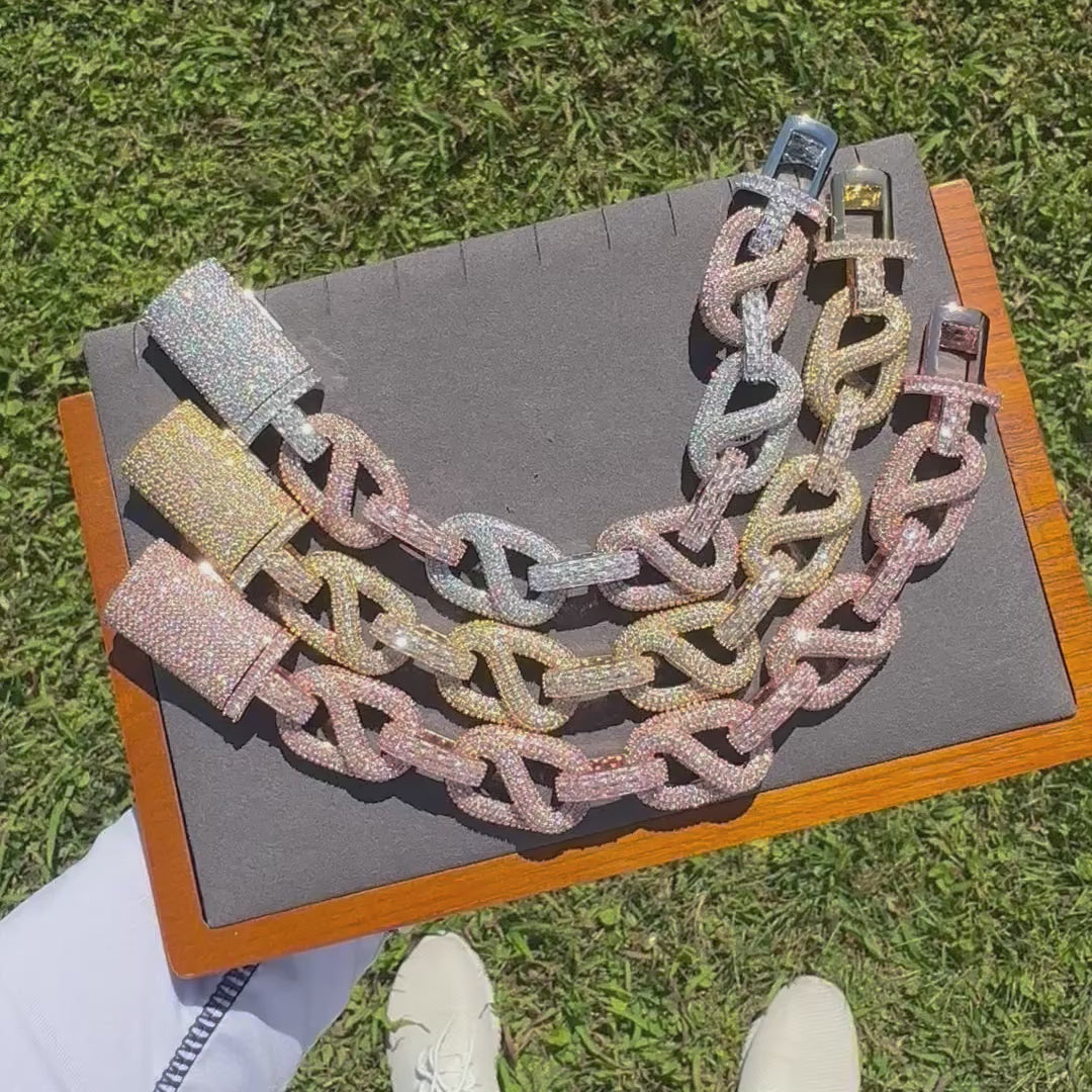 20MM Baguette and Stones Infinity Iced Out Diamond Bracelet