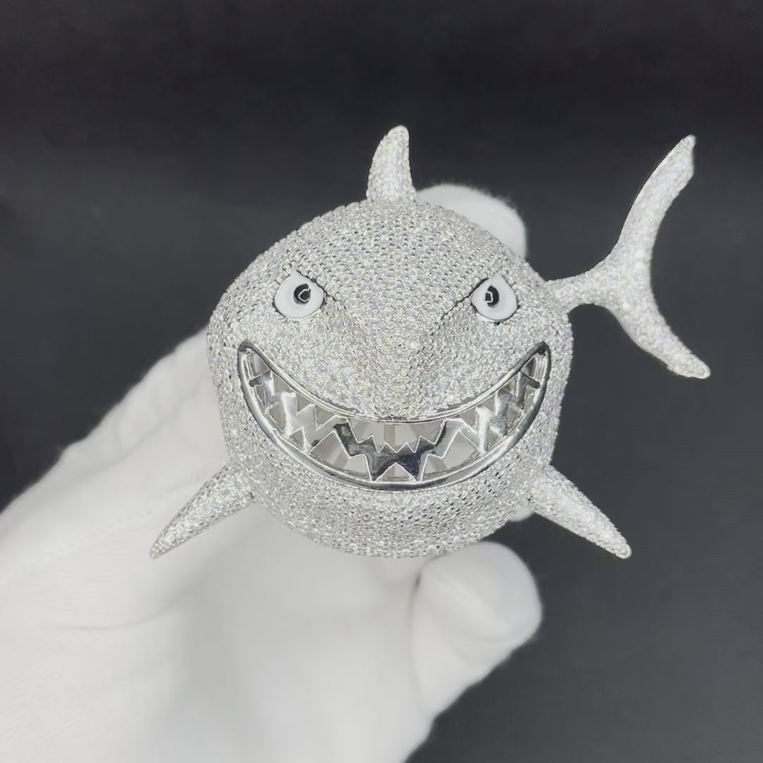 Shark with VVS Shine Real Edition Iced Out Pendant